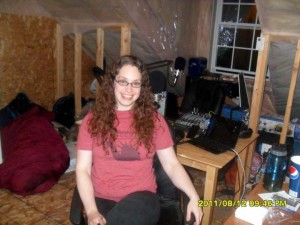 Steph Murph Stephanie Murphy in her home radio studio